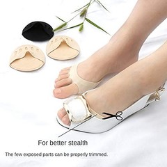Metatarsa Foot Pads(3pairs) Reusable Soft Ball of Foot Black-beige-white