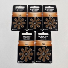 Duracell Activair Hearing Aid Batteries: Size 312 (40 Batteries) Exp 2029