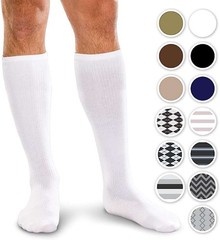 Core-Spun Gradient Compression Support Socks 30-40mmHg (Black) X-Large