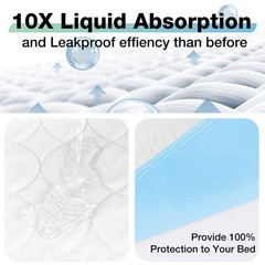 2 Pack 34″x52″ Washable Waterproof Incontinence Bed Pads Reusable Pee Pad