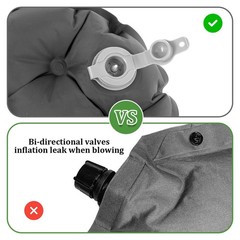 Ptwola Inflatable Seat 18.9 × 10.63 × 0.12 inches/48× 27× 0.3 cm, Grey