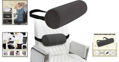 Ergonomic Lumbar Roll Pillow – Dark Grey Foam Cushion for Back Support (11×4.3)