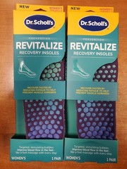 2 Pairs: Dr Scholls Revitalize Recovery Insoles Women’s Size 6-10 (3030) R3P1
