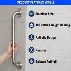 12″ Stainless Steel Grab Bar Bathroom Safety Handicap Shower Tub Handle Support