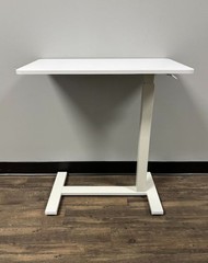Sweetcrispy Overbed Bedside Table with Wheels Adjustable Hospital & Home Use