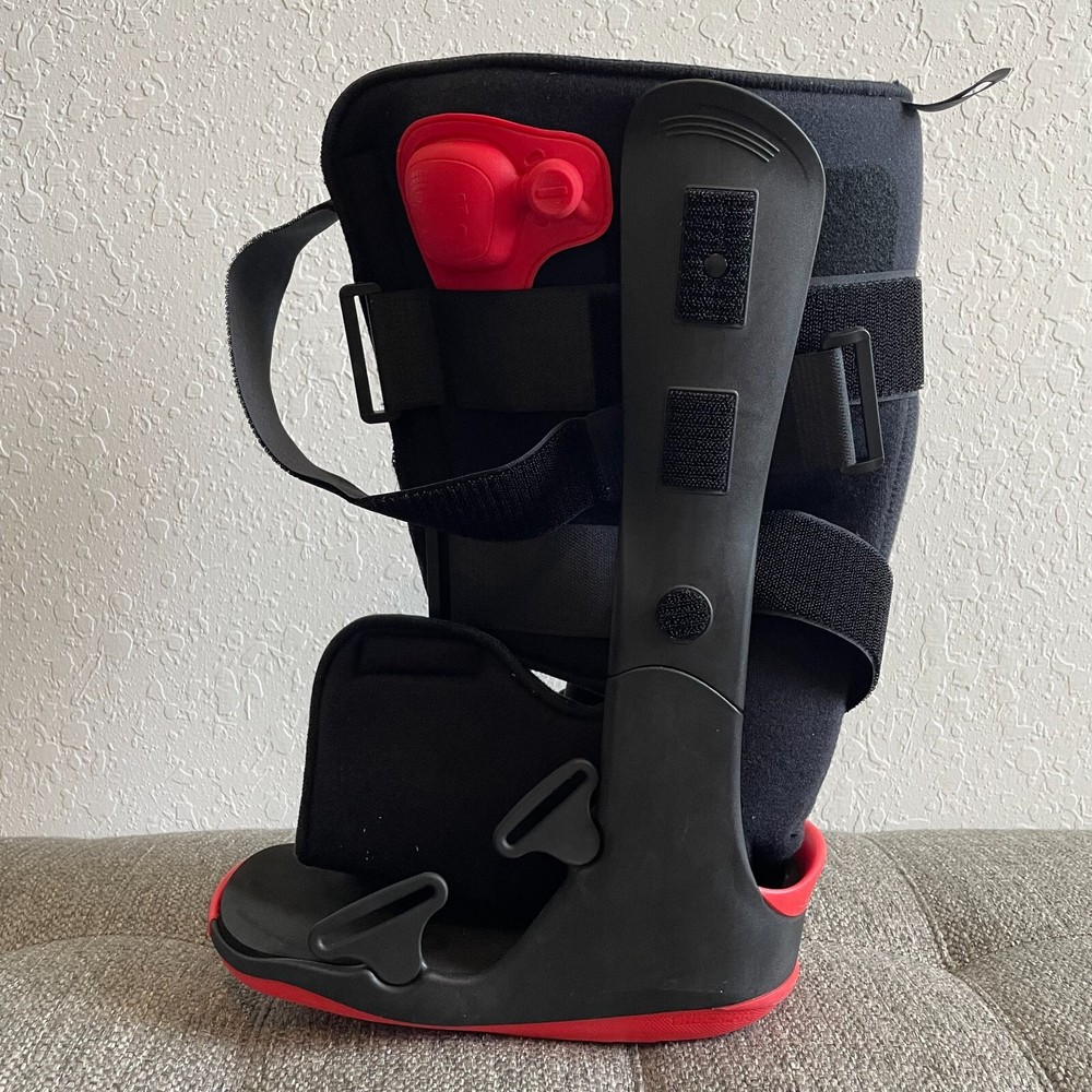 Medical Pneumatic Walking Ovationer Red& Black Boot Size Small Gen 2