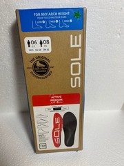 SOLE Active Medium Insoles –Orthotic Arch Support Inserts, Size: Mens 6/Womens 8