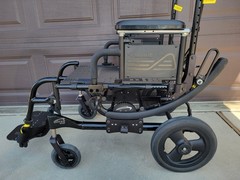 NEW Quickie Iris Recline Tilt in Space Wheelchair 16″ x 22″ NO BACK 16″x2″