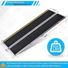 2-10ft Aluminum Multi-Folding Wheelchair Scooter Mobility Ramp Portable Non-Slip