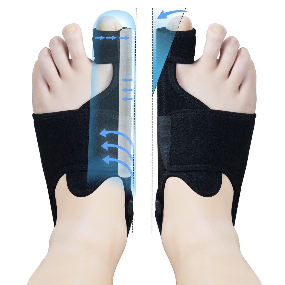 MOONSMILE 1 Pair Foot Bunion Corrector for Women & Men, Night One Size, Black