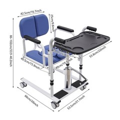 330LB Hydraulic Patient Lift Transfer Chair Mobility Elderly Aid Wheelchair Lift
