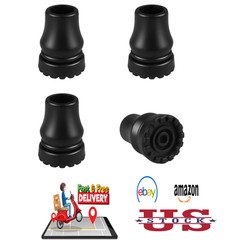 Cane Tips 3/4 Inch Heavy Duty Rubber Replacement Parts Non Slip Sturdy for Canes