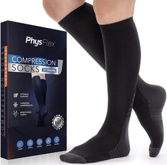 PhysFlex Compression Socks for Women and Men Best Support for Running – Small