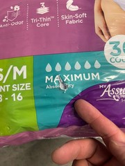 Assurance Women’s Incontinence & Postpartum Underwear S/M Maximum Absorbency