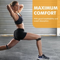Silicone Patellar Tendon Support Strap 2-Pack, Knee Brace for Women Men