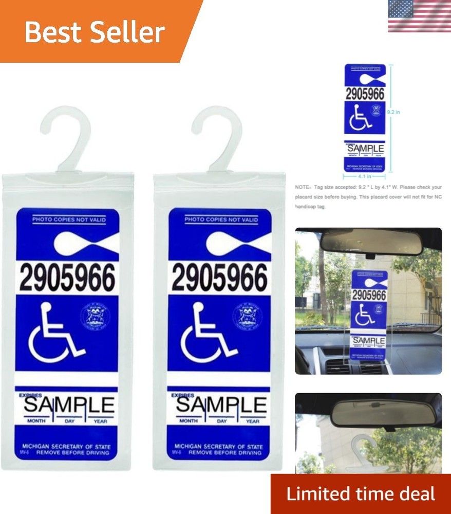 Handicap Placard Holder – Ultra Transparent Disabled Parking Permit Placard P…