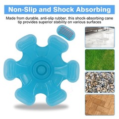 3/4Inch Glow Cane Tip Self-Standing Quad Base Replacement for Most Walking Canes