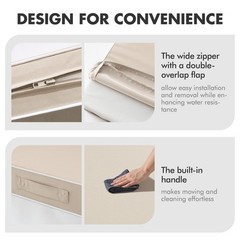 MIULEE Beige Outdoor Seat Cushion 24×24 Inch 24 x 24 x 4 Inch,
