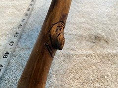 Hand made Wrapped Handle Hiking/walking stick cane wood shaft USA 51-52in NICE