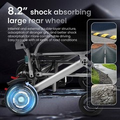 Reclining Electric Wheelchair, Portable Folding Power WheelChairs, Mobility Aid