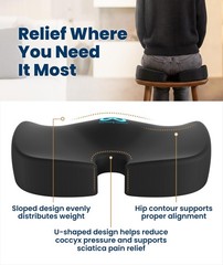 Everlasting Comfort Doctor Recommended Memory Foam Seat Cushion for Office