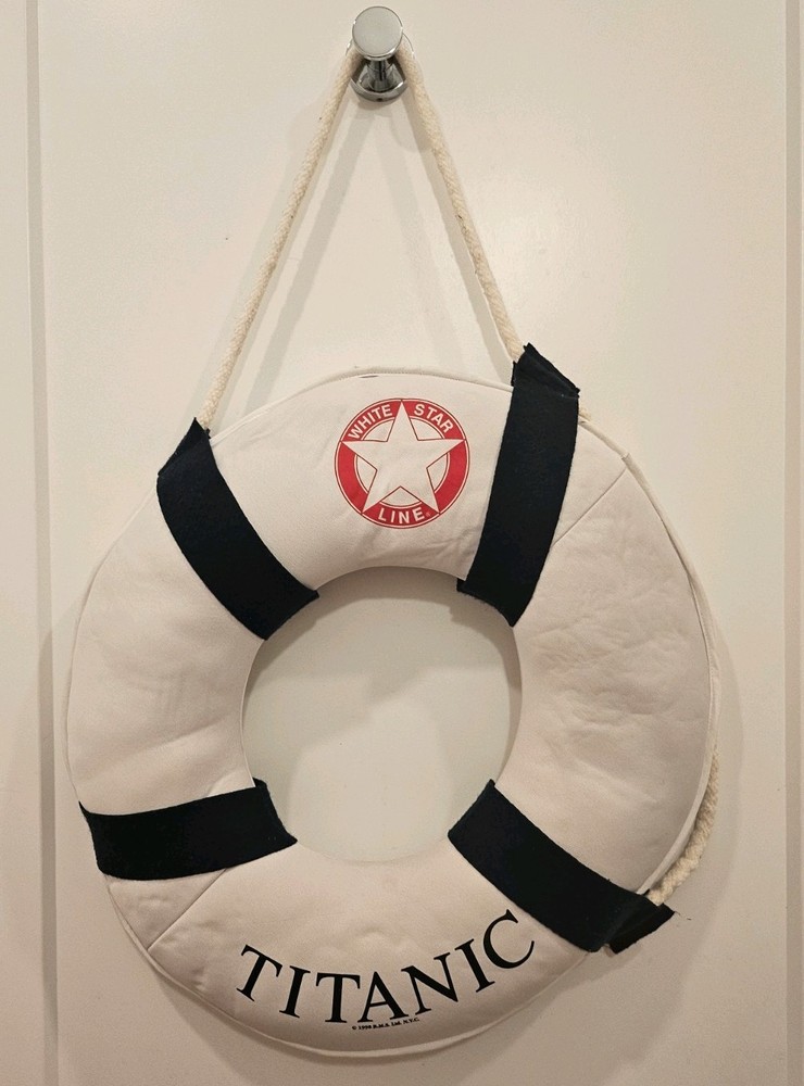 Titanic float Life Ring Cushion White star Line 18 Inches life preserver pillow