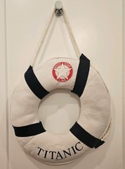 Titanic float Life Ring Cushion White star Line 18 Inches life preserver pillow