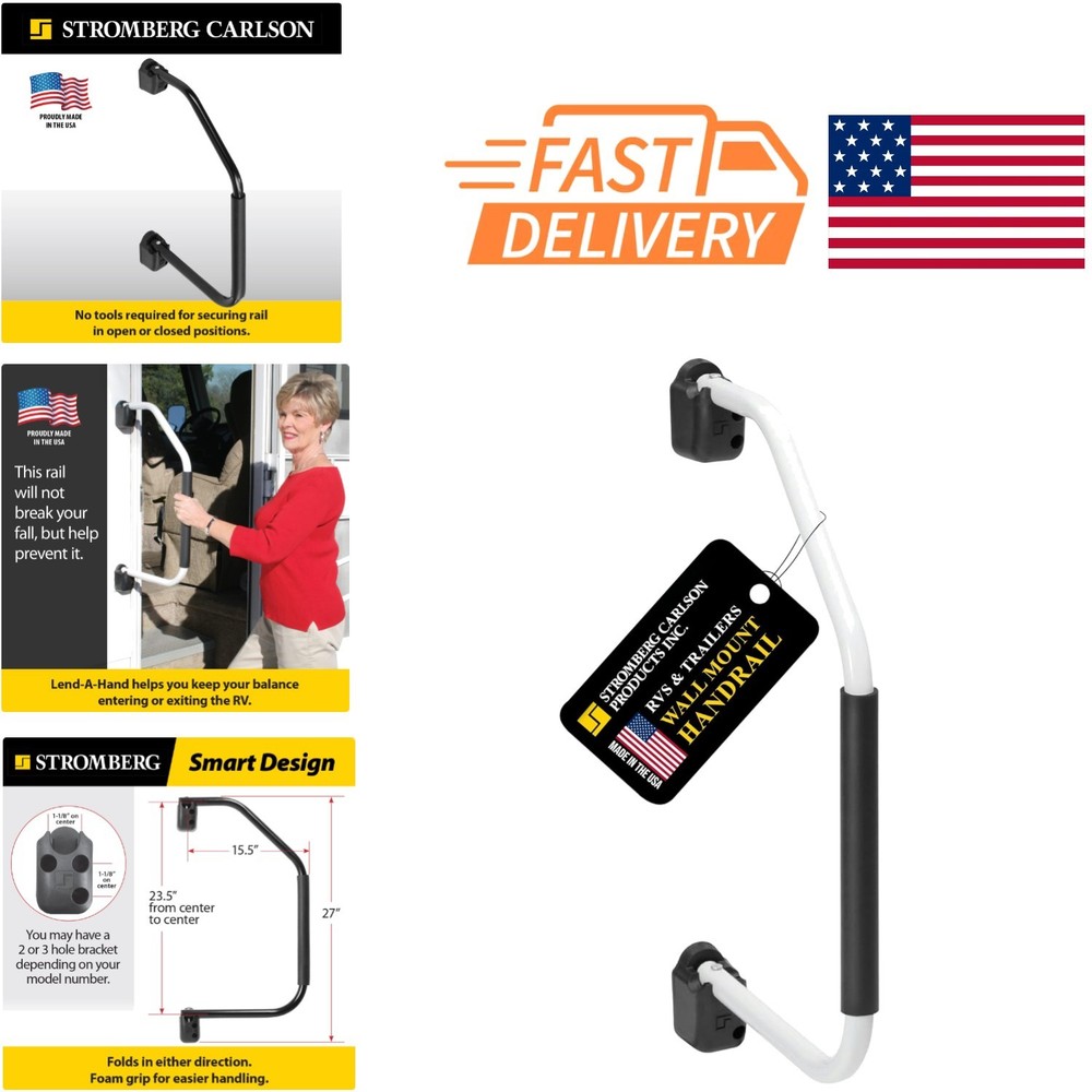 Reliable White Lend A Hand Rail 2 Pounds Ideal for Steps and Doorways