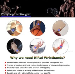 HiRui 2 Pack Wrist Brace Support Compression Strap Gray Adjustable