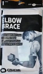 Crucial Compression Unisex Elbow Brace Compression~ 1 Pair Beige Size Large NEW