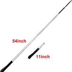 Aluminum Mobility Telescoping White Cane for Vision Impaired and Blind People St