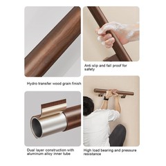 18.9 Inch Anti Slip Safety Shower Handle For Bathroom Walnut Color