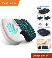 Washable Memory Foam Cushion with U-Shaped Cutout for Ultimate Sitting Comfort