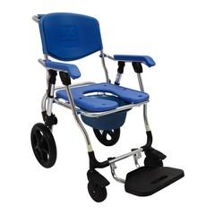 Mobility Commode Wheelchair Foldable Shower Commode Chair With Armrests 275lbs