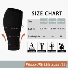 Plus Size Compression Leg Sleeves for Women& Men 15-20mmHg Wide Calf Knee Hig…