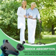 Feekoon 6 Pack Walking Cane Tips Compatible with Hurrycane Replacement Feet,…