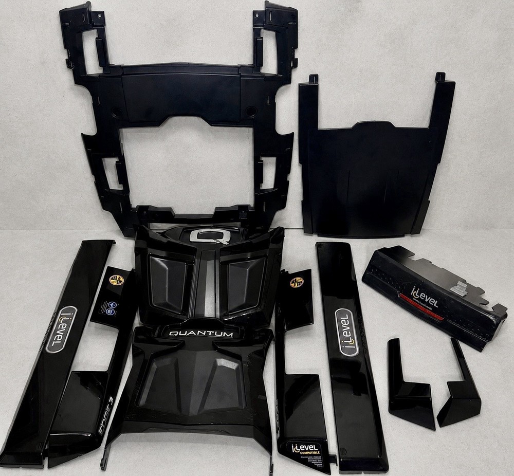 Quantum Q6 Edge 3 Power Wheelchair 11pc Shroud Body Kit Black iLevel