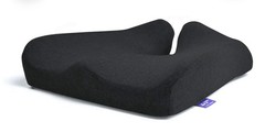 Cushion Lab Pressure Relief Seat Cushion Sitting, Extra-Dense Memory Foam, Black