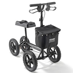 VEVOR Knee Scooter Aluminum Steerable Knee Walker Folding Recovery Scooter 350LB