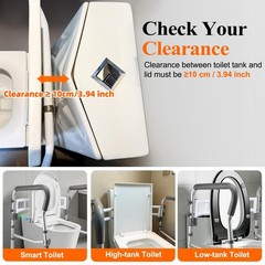 DePango Toilet Safety Rails for Elderly, Adjustable Handicap Toilet Seat with…