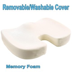 Non Slip Memory Foam Coccyx Orthopedic Seat Office Chair Cushion Pain Relief Blk