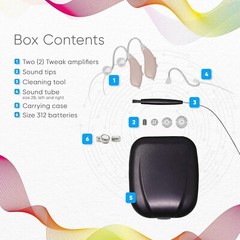 Ear Tech – The Tweak Personal Sound Amplifier Pair – Champagne – Kit Included