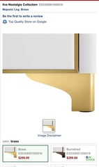 One Brass Ilve Majestic Leg cover