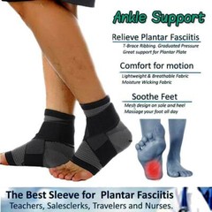 Ankle Support Brace Compression Sleeve Tendon Foot Plantar Fasciitis Relief Pain