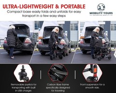 Jazzy Carbon Travel Lightweight Foldable Electric Wheelchair | up to 3.7 mph…