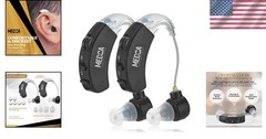 Black BTE Sound Amplifier for Enhanced Hearing – Easy Controls, Stylish Design