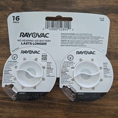 Rayovac 16-Pack: Size 13 Hearing Aid Batteries – Best By October 2024