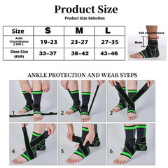 Ankle Brace Compression Sleeve for Foot Tendon Plantar Fasciitis Pain Relief