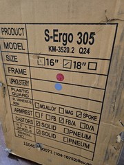 Karman S-ERGO 305 29 lbs Lightweight Wheelchair – Rose Red – Seat Size 18″ X 17″