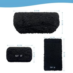SPRING SEAON Plush Memory‑Foam Crutch Underarm Pad & Hand‑Grip Black